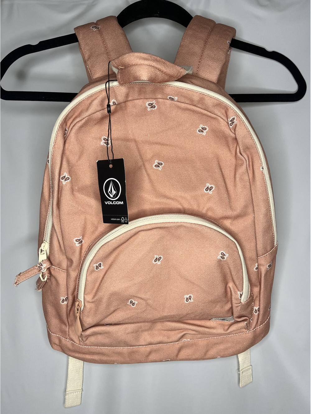 NWT Volcom Girl's Pink/School Yard Canvas Backpack